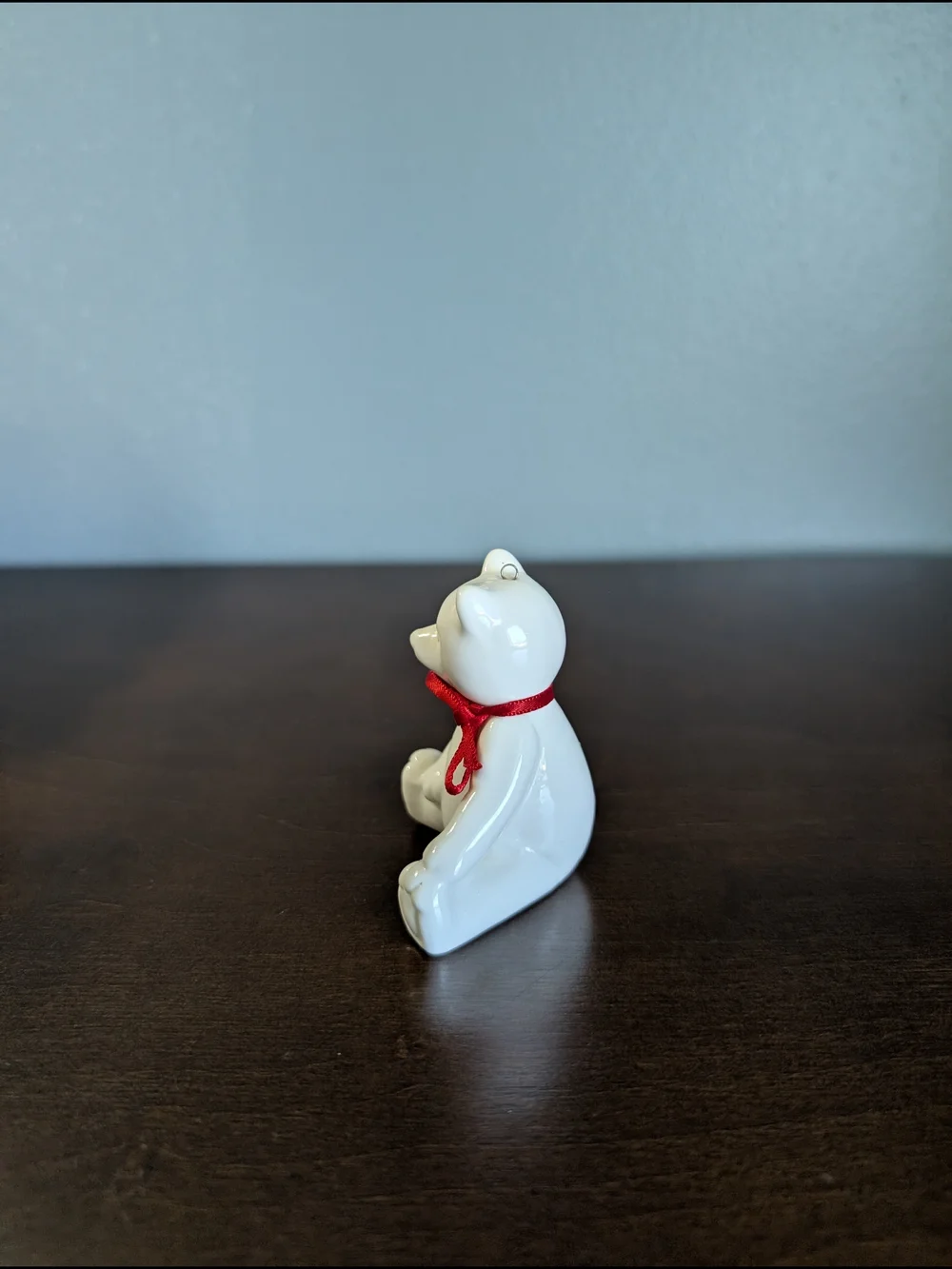 Vintage Department 56 White Ceramic Bear Ornament